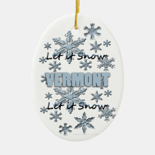 Les ornements de Noël du Vermont neige