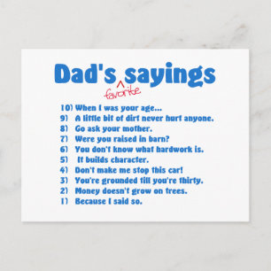 Les papas, la carte postale