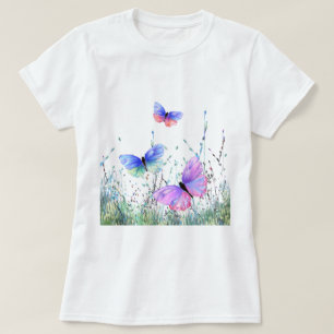 Les papillons T-shirt Spring Joy volent dans la na