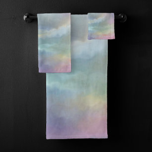 Les Pastels Whimsical   Dreamy Muted Rainbow Mottl