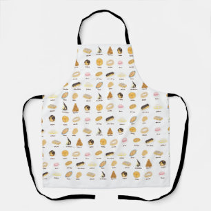 Les Pâtisserie Françaises watercolor Apron