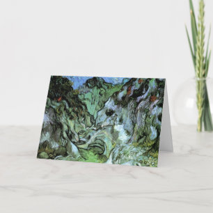 Les Peiroulets Ravine by Vincent van Gogh Card