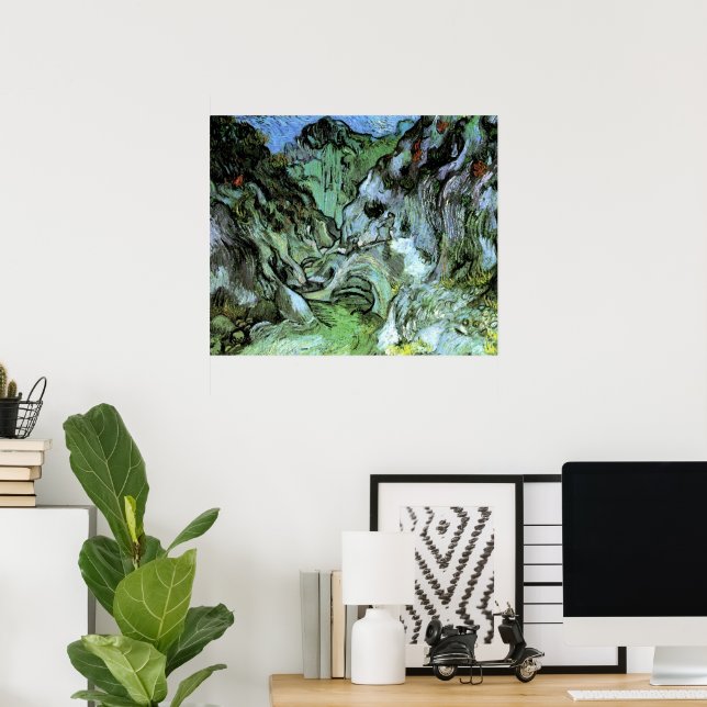 Les Peiroulets Ravine by Vincent van Gogh Poster (Home Office)