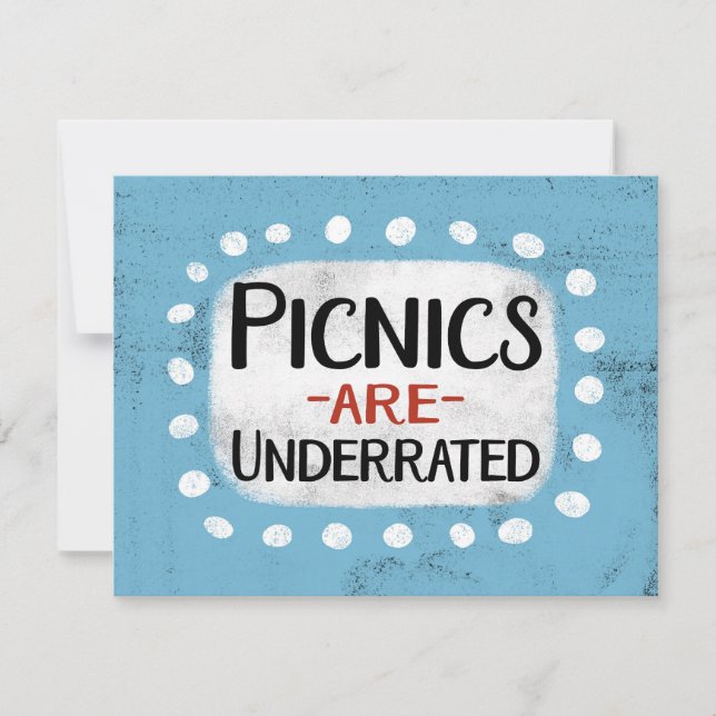 Les Picnics Sont Sous-Évalués Carte De Voeux (Devant)