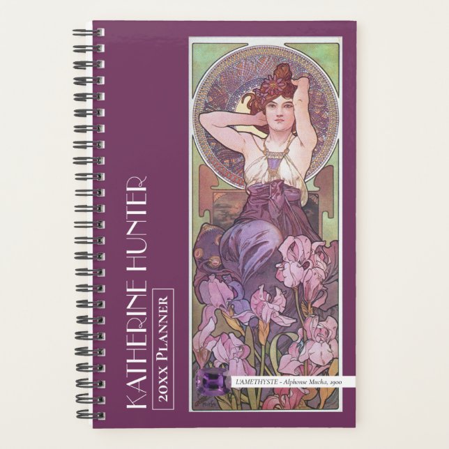 Les pierres précieuses de Mucha Amethyst Small (Devant)