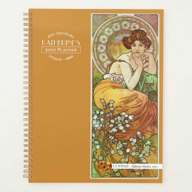 Les Pierres Précieuses de Mucha Topaz Jaune Planne (Devant)
