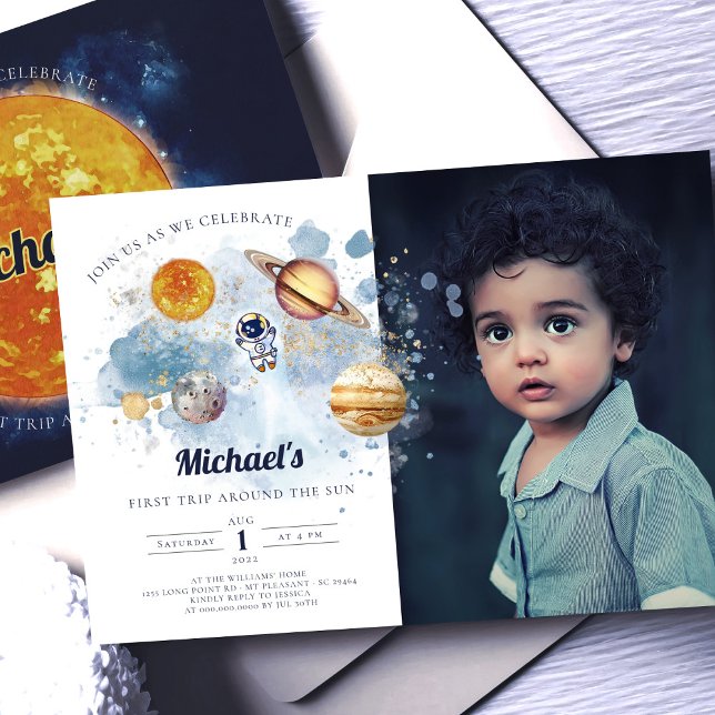 Les Planètes spatiales Extérieures Boy Invitation  (Créateur téléchargé)