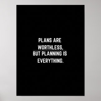 Les plans ne valent rien - Affiche motivationnelle