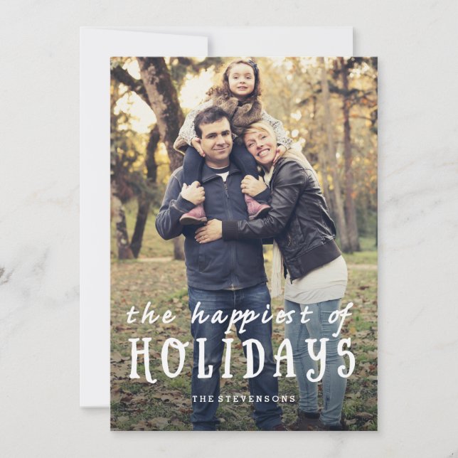 Les plus heureux | Carte de vacances Polka Dot mod (Devant)
