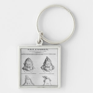 Les Poires, caricature of King Louis-Philippe Keychain