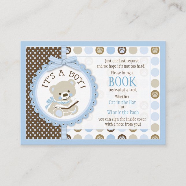 Les Pois de Teddy Bear apportent une carte de livr (Devant)