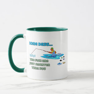 Les poissons drôles d'humour de pêche de tasse de
