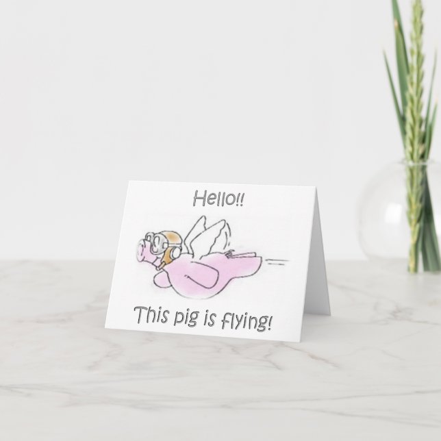Les porcs pilotent la carte de note (Devant)