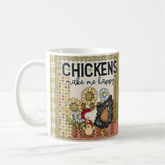 Les poulets me rendent heureux café tasse