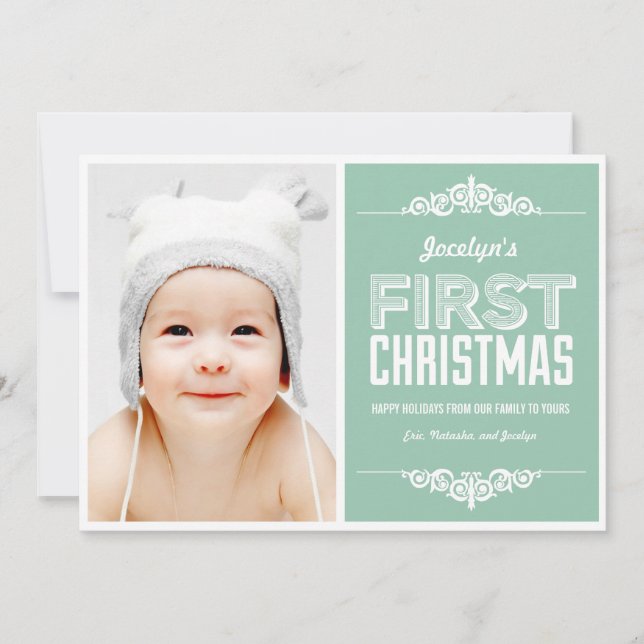 Les premiers Cartes de fin de année de Noël du béb (Devant)