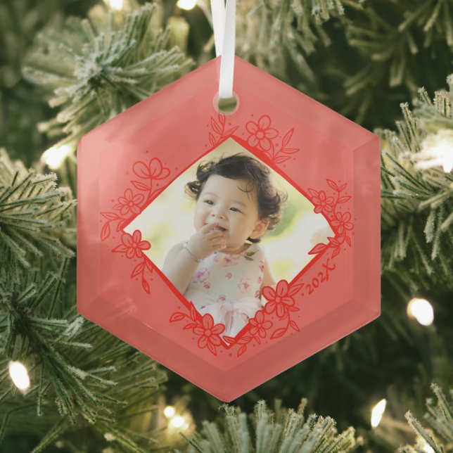 Les premiers ornements de Noël du bébé rouge (Insitu)
