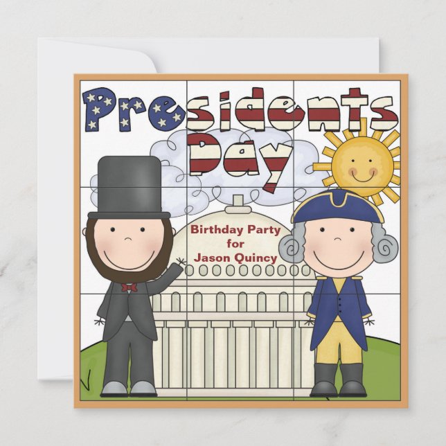 Les Présidents Day Invitation (Devant)