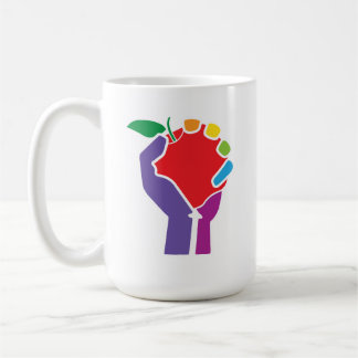 Les professeurs ont uni la tasse d'arc-en-ciel