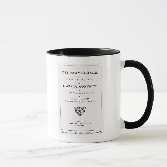 Les Provinciales' by Blaise Pascal Mug (Right)