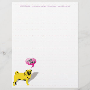 Les Pug règnent sur le papier à en-tête