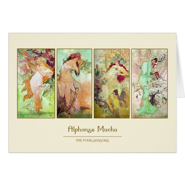 Les quatre saisons, Alphonse Mucha (Devant horizontal)