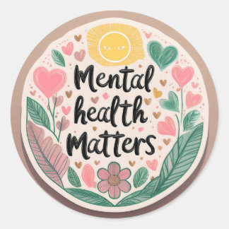 Les questions de santé mentale - Sticker motivatio