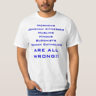 Les religions font du tort le T-shirt