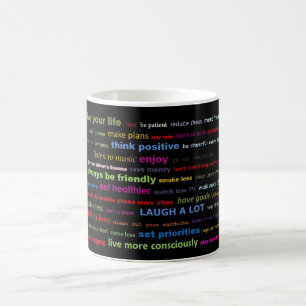 Les Résolutions Colorées Citent La Mug De Café