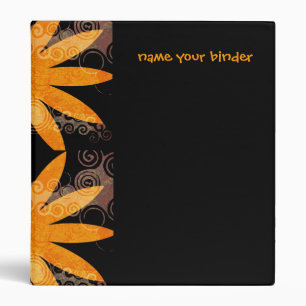 Les rétros fleurs oranges ont modelé le classeur