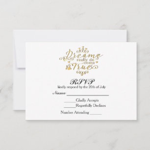 LES RÊVES DEVIENNENT REELLEMENT RSVP Carte de Mari