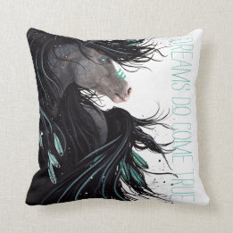 Les rêves viennent véritable coussin de cheval par