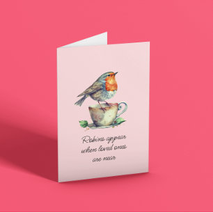 Les Robins Apparaissent Une Carte De Sympathie