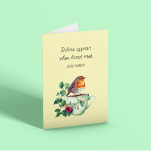 Les Robins Apparaissent Une Carte De Sympathie