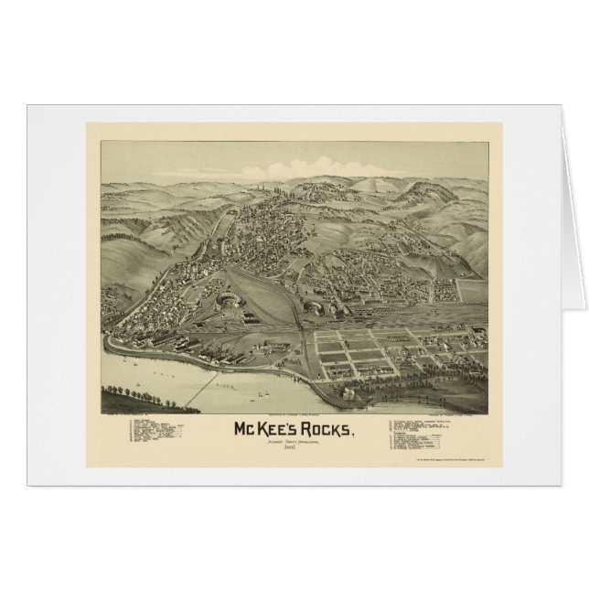 Les roches de McKee, carte panoramique de PA - (Devant horizontal)