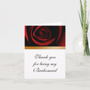 Les roses de carte de remerciements de demoiselle
