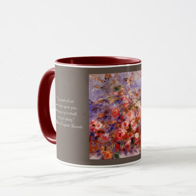 Les Roses de Renoir par le Window Coffee Mug (Devant gauche)