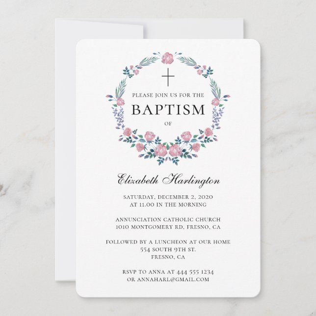 Les roses ont reçu une invitation au baptême. Fleu (Devant)