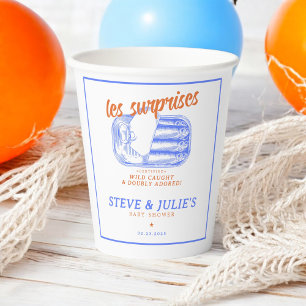 Les Sardines Fish Twins Triplets Multiples Paper Cups