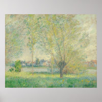 Les saules - Poster des Beaux-Arts de Claude Monet