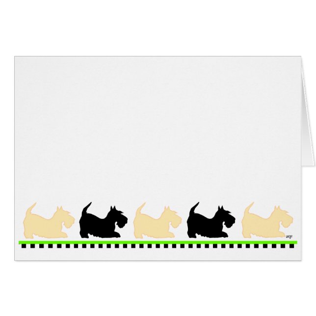 Les Scotties en rangée (Devant horizontal)