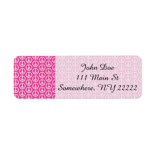 Les signes de paix en rose vif