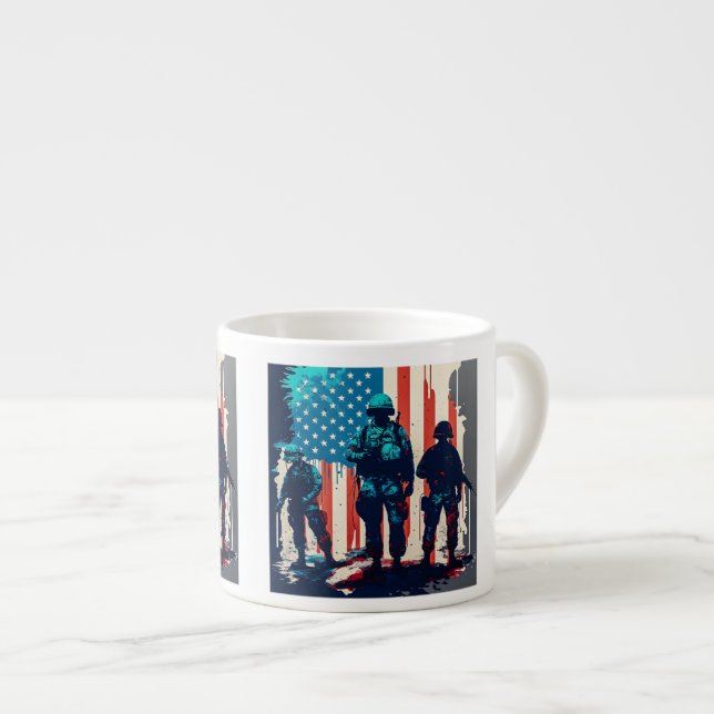 Les soldats américains Espresso Mug (Devant droit)