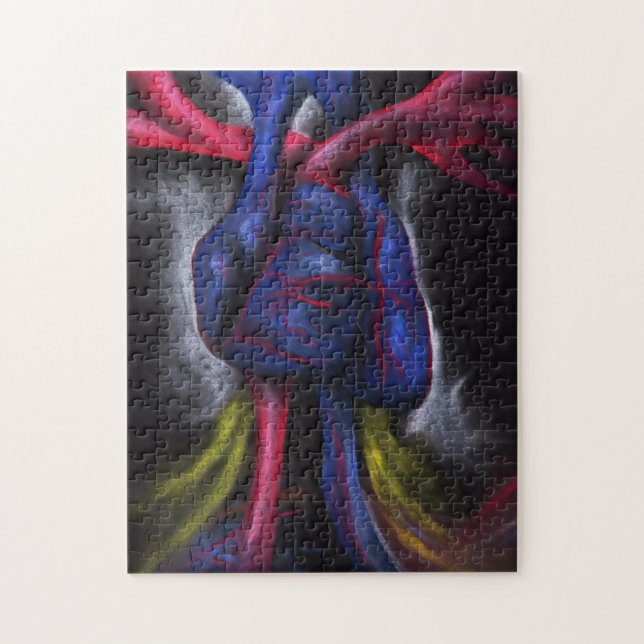 Les Sons D'Un Puzzle D'Art Original Du Coeur Bleu (Vertical)
