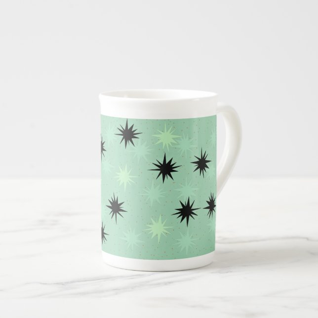 Les Starburs Atomique Jade et Mint Bone China Mug (Devant droit)