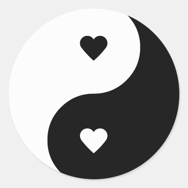 Les stickers Love Yin Yang (Devant)