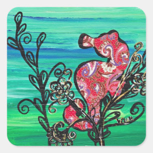 Les stickers Paisley Seahorse