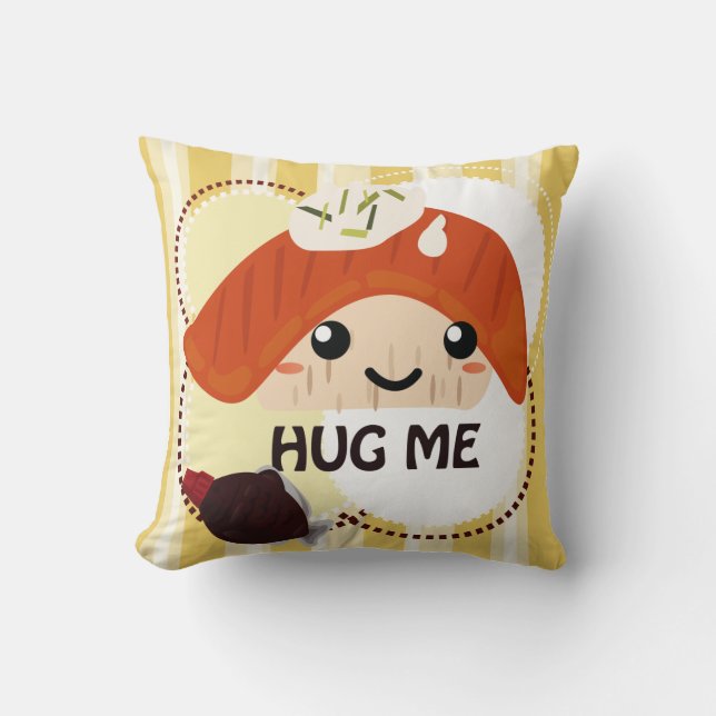 Les sushi m'étreignent m'embrassent le coussin 3 (Recto)