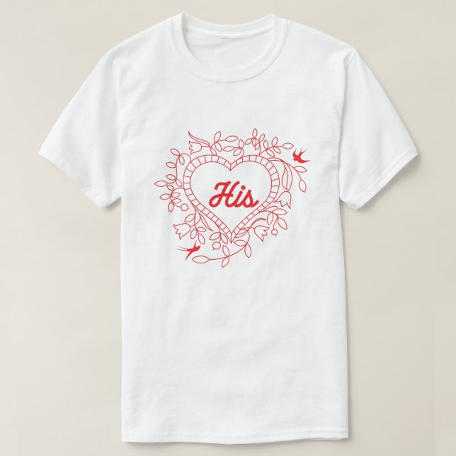 Les T-shirts de Valentine pour ses couples (Design devant)