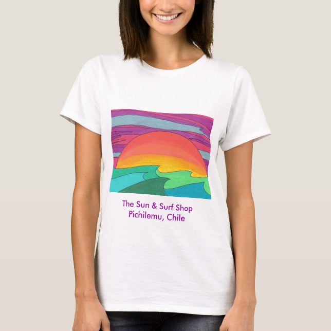 Les T-shirts des femmes de magasin de surf de (Devant)
