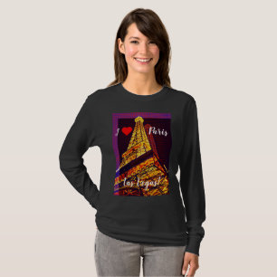 Les T-shirts féminins I Love Paris à Las Vegas
